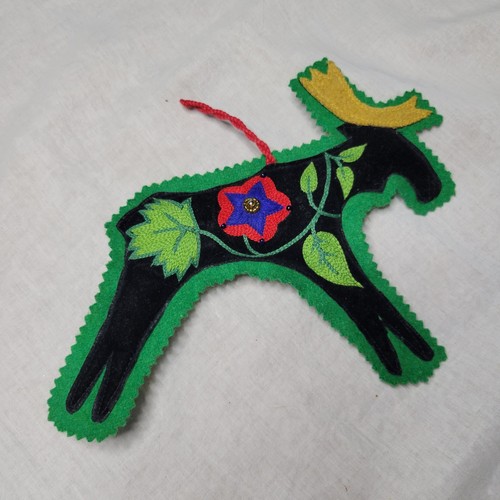 Handmade felt moose - felt, ornament
